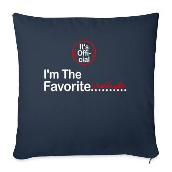 Je suis la petite-fille préférée - Housse de coussin décorative 45 x 45 cm - bleu marine - Devant