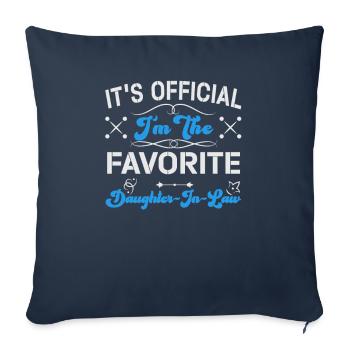 Je suis la belle-fille préférée - Housse de coussin décorative 45 x 45 cm - bleu marine - Devant
