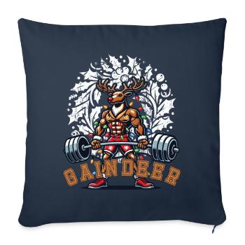 Muscle Reindeer Christmas Fitness Fun Fun - Sofa pillowcase 17,3'' x 17,3'' (45 x 45 cm) - navy - Front