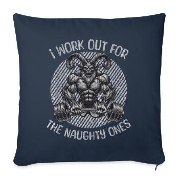 Krampus Fitness pour les filles coquines - Housse de coussin décorative 45 x 45 cm - bleu marine - Devant