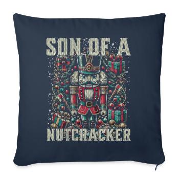 Naughty Nutcracker Christmas Humor - Sofa pillowcase 17,3'' x 17,3'' (45 x 45 cm) - navy - Front