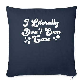 Je ne m’en soucie même pas - Housse de coussin décorative 45 x 45 cm - bleu marine - Devant