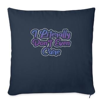Je ne m’en soucie même pas - Housse de coussin décorative 45 x 45 cm - bleu marine - Devant
