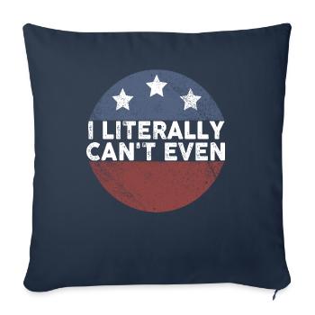 Je ne m’en soucie même pas - Housse de coussin décorative 45 x 45 cm - bleu marine - Devant
