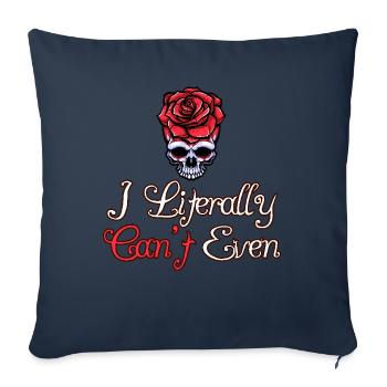 Je ne m’en soucie même pas - Housse de coussin décorative 45 x 45 cm - bleu marine - Devant
