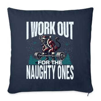 Krampus trains for naughty kids - Sofa pillowcase 17,3'' x 17,3'' (45 x 45 cm) - navy - Front