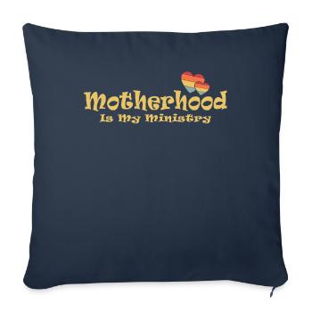 Mutterschaft ist mein Dienst - Sofakissenbezug 45 x 45 cm - Navy - Vorne