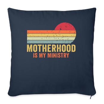 Mutterschaft ist mein Dienst - Sofakissenbezug 45 x 45 cm - Navy - Vorne