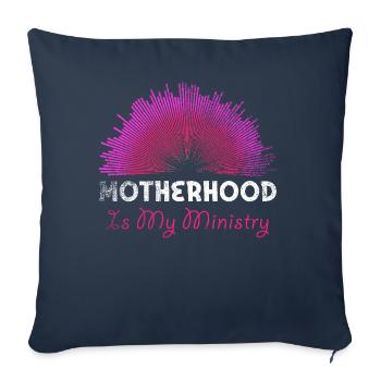 Mutterschaft ist mein Dienst - Sofakissenbezug 45 x 45 cm - Navy - Vorne