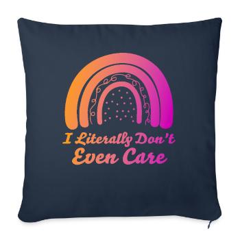 Je ne m’en soucie même pas - Housse de coussin décorative 45 x 45 cm - bleu marine - Devant