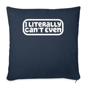 Je ne m’en soucie même pas - Housse de coussin décorative 45 x 45 cm - bleu marine - Devant