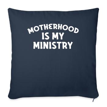 Mutterschaft ist mein Dienst - Sofakissenbezug 45 x 45 cm - Navy - Vorne