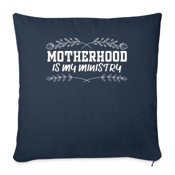 Mutterschaft ist mein Dienst - Sofakissenbezug 45 x 45 cm - Navy - Vorne