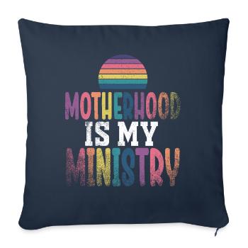 Mutterschaft ist mein Dienst - Sofakissenbezug 45 x 45 cm - Navy - Vorne