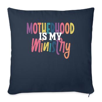 Mutterschaft ist mein Dienst - Sofakissenbezug 45 x 45 cm - Navy - Vorne