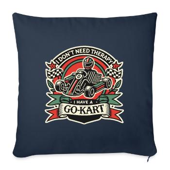Go-Kart Driver Retro Saying Design - Sofa pillowcase 17,3'' x 17,3'' (45 x 45 cm) - navy - Front