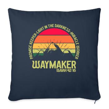 Waymaker Gardien de la promesse Faiseur de miracles - Housse de coussin décorative 45 x 45 cm - bleu marine - Devant
