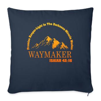 Waymaker Gardien de la promesse Faiseur de miracles - Housse de coussin décorative 45 x 45 cm - bleu marine - Devant