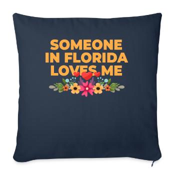 Jemand in Florida liebt mich - Sofakissenbezug 45 x 45 cm - Navy - Vorne