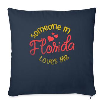 Jemand in Florida liebt mich - Sofakissenbezug 45 x 45 cm - Navy - Vorne