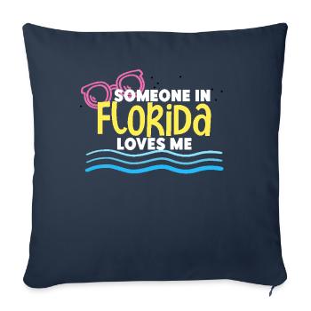 Jemand in Florida liebt mich - Sofakissenbezug 45 x 45 cm - Navy - Vorne