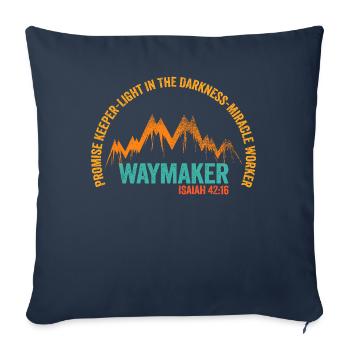 Waymaker Gardien de la promesse Faiseur de miracles - Housse de coussin décorative 45 x 45 cm - bleu marine - Devant