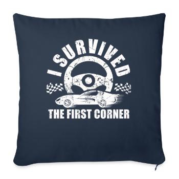 Simracer Esports Enthusiast Sim Racing - Sofa pillowcase 17,3'' x 17,3'' (45 x 45 cm) - navy - Front