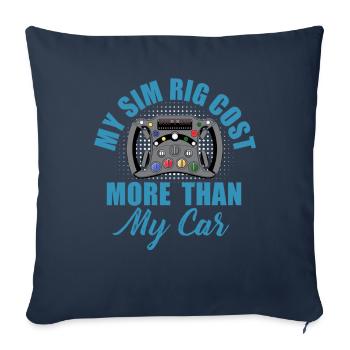 Simracer Esports Enthusiast Sim Racing - Sofa pillowcase 17,3'' x 17,3'' (45 x 45 cm) - navy - Front