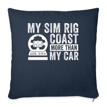 Simracer Esports Enthusiast Sim Racing - Sofa pillowcase 17,3'' x 17,3'' (45 x 45 cm) - navy - Front