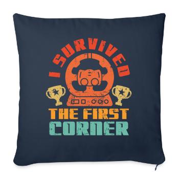 Simracer Esports Enthusiast Sim Racing - Sofa pillowcase 17,3'' x 17,3'' (45 x 45 cm) - navy - Front