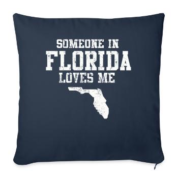 Jemand in Florida liebt mich - Sofakissenbezug 45 x 45 cm - Navy - Vorne
