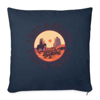 Ich habe ein Herz wie ein Truck - Sofakissenbezug 45 x 45 cm - Navy - Vorne