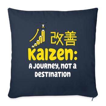 Kaizen: Eine Reise, kein Ziel - Sofakissenbezug 45 x 45 cm - Navy - Vorne