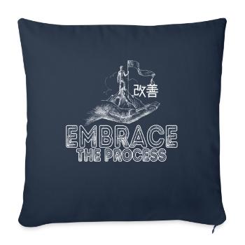 Japanische Kaizen begrüßen den Prozess - Sofakissenbezug 45 x 45 cm - Navy - Vorne