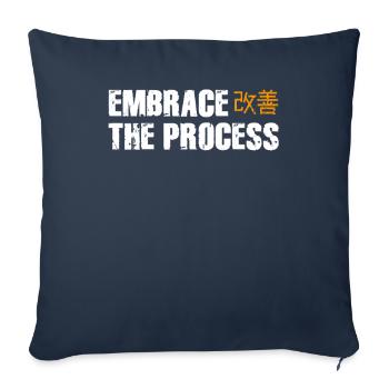 Japanische Kaizen begrüßen den Prozess - Sofakissenbezug 45 x 45 cm - Navy - Vorne
