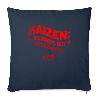 Kaizen: Eine Reise, kein Ziel - Sofakissenbezug 45 x 45 cm - Navy - Vorne