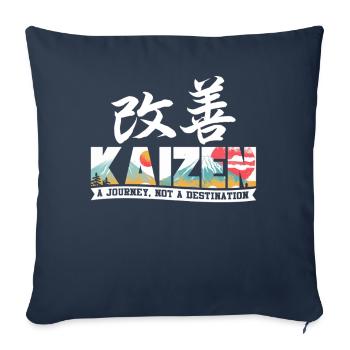 Kaizen: Eine Reise, kein Ziel - Sofakissenbezug 45 x 45 cm - Navy - Vorne
