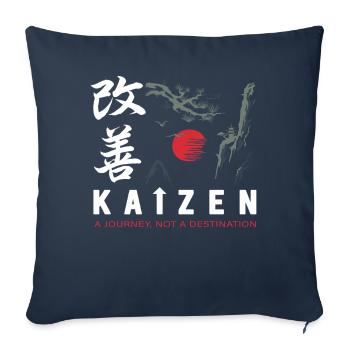 Kaizen: Eine Reise, kein Ziel - Sofakissenbezug 45 x 45 cm - Navy - Vorne