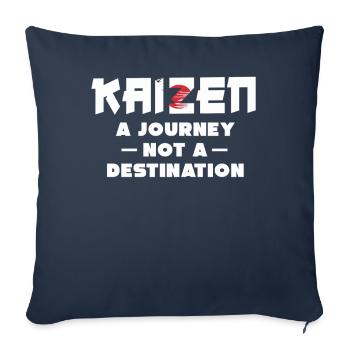 Kaizen: Eine Reise, kein Ziel - Sofakissenbezug 45 x 45 cm - Navy - Vorne