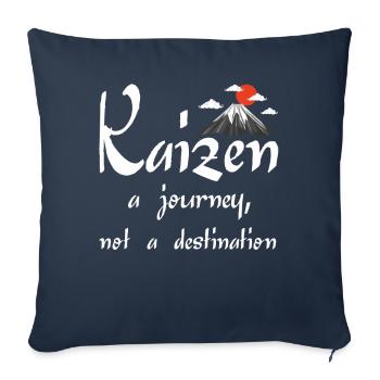 Kaizen: Eine Reise, kein Ziel - Sofakissenbezug 45 x 45 cm - Navy - Vorne