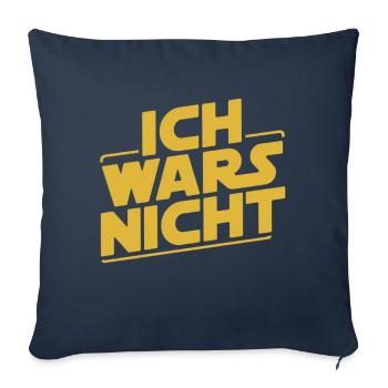 Ich Wars Nicht - Housse de coussin décorative 45 x 45 cm - bleu marine - Devant