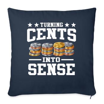 Numismatics Coin Collector Passion - Sofa pillowcase 17,3'' x 17,3'' (45 x 45 cm) - navy - Front