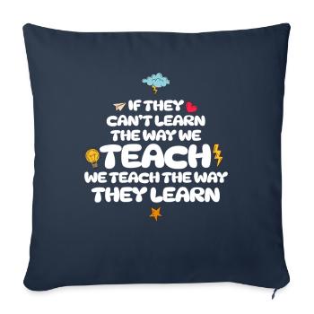 Autism Awareness SPED Teacher Learn - Sofa pillowcase 17,3'' x 17,3'' (45 x 45 cm) - navy - Front