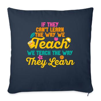 Autism Awareness SPED Teacher Learn - Sofa pillowcase 17,3'' x 17,3'' (45 x 45 cm) - navy - Front