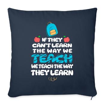 Autism Awareness SPED Teacher Learn - Sofa pillowcase 17,3'' x 17,3'' (45 x 45 cm) - navy - Front