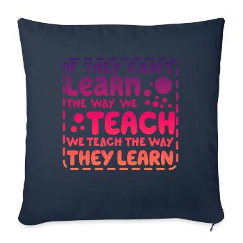 Autism Awareness SPED Teacher Learn - Sofa pillowcase 17,3'' x 17,3'' (45 x 45 cm) - navy - Front