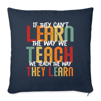 Autism Awareness SPED Teacher Learn - Sofa pillowcase 17,3'' x 17,3'' (45 x 45 cm) - navy - Front