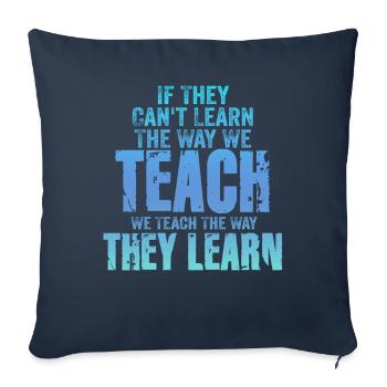 Autism Awareness SPED Teacher Learn - Sofa pillowcase 17,3'' x 17,3'' (45 x 45 cm) - navy - Front