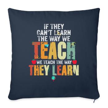 Autism Awareness SPED Teacher Learn - Sofa pillowcase 17,3'' x 17,3'' (45 x 45 cm) - navy - Front