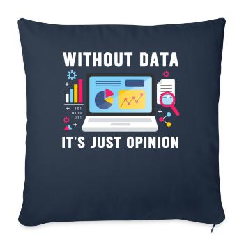 Funny Data Enthusiast Design - Sofa pillowcase 17,3'' x 17,3'' (45 x 45 cm) - navy - Front